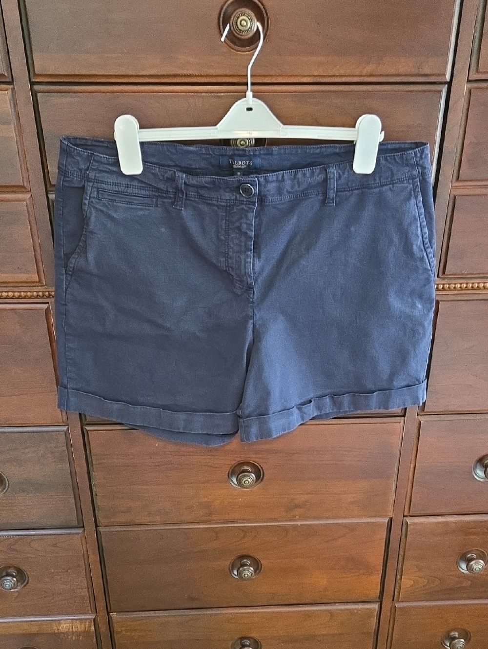 Talbot's Chinos Shorts Size 18 Navy